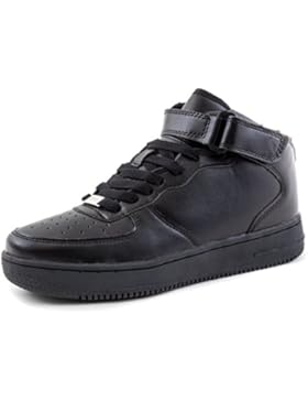 Trendige Unisex Damen Kinder Herren Schnür Mid Top Sneaker Freizeit Sport Turn Schuhe