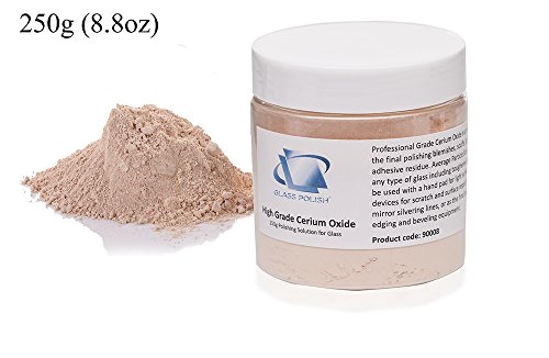 Glass Polish - 250 G Di Ossido Di Cerio Polvere Per La Pulizia E Lucidatura Del Vetro 3.5µm