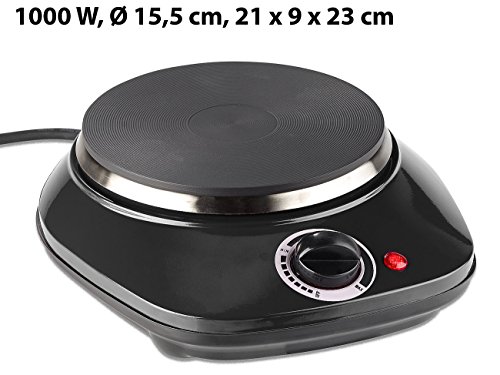 Rosenstein & Söhne Kompakte elektrische Einzel-Kochplatte, 1.000 Watt, 155 mm, stufenlos - 2