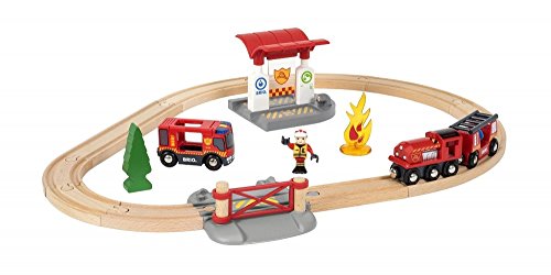 Preisvergleich Produktbild BRIO 33815 - Bahn Feuerwehr Set