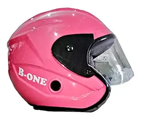 Tiger-ONE Open FACE Helmet (Size - M) Motorbike Helmet, Colour = Pink, ISI : Approved.