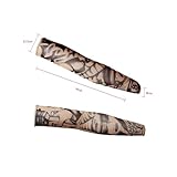 Tattoo Cycling Running Arm Warmers Cool Summer Arm Pro Arm Sleeves Waterproof, M