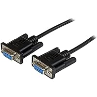 StarTech.com 1m Black DB9 RS232 Serial Null Modem Cable F/F - DB9 Female to Female - 9 pin RS232 Null Modem Cable - 1 meter, 