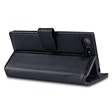 Xperia XZ Premium Case, Terrapin [ECHT LEDER] Brieftasche Case Hülle mit Standfunktion Kartenfächer und Bargeld für Sony Xperia XZ Premium Hülle Schwarz - 