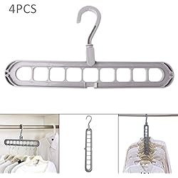 GothicBride Économiseur d'espace Cintre Cintre Magique Cintre Multiple à Porte Manteaux pour Gain de Place Porte Cintres pour Rangement de Dressing/Pantalon/Chemises (4pcs kit)
