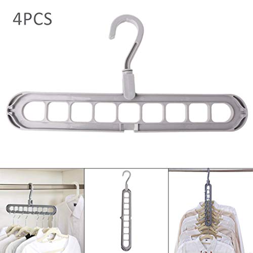 GothicBride Économiseur d'espace Cintre Cintre Magique Cintre Multiple à Porte Manteaux pour Gain de Place Porte Cintres pour Rangement de Dressing/Pantalon/Chemises (4pcs kit)