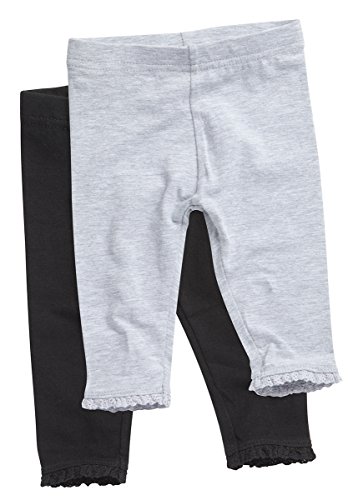 BABYTOWN Baby Girl New 2 Pack Frill Hem Leggings Pants Soft Cotton Warm Toddler