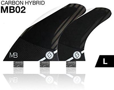 shapers carbon hybrid MB02 thruster fins dual tab