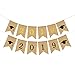 Produktbild Amosfun Banner Sackleinen Wimpelkett Glitter 2019 Bachelor Hut Muster Deko Girlande Flagge für Schule Abschluss Party Deko 2 Stück (GoldEN und Schwarz)