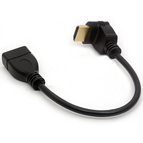 270 Grad HDMI Kabel Rechtwinklige HDMI Verlängerungsleitung Male zu weiblichen Adaptern mit Ethernet Unterstützungen Auflösungen 4K UHD 3D für HDTV TFT LCD Monitoren 20 cm (270 Grad) - 6