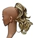 New Style Sweet Short Curly Pony Tail Hair Extension (Claw Grip) (Ash Blonde Mix)