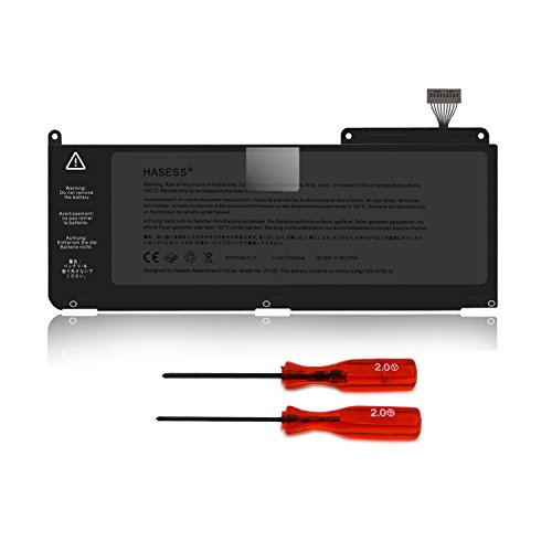 HASESS Neu 6000mAh/63.5Wh Ersatzbatterie Notebook Akku für Apple Unibody MacBook A1331 A1342 Macbook air 13 zoll(2011 & 2012 Version) passt MC234LL/A MC233LL/A MacBook Pro MC375LL/A MC516LL/A MC207LL/A, Fits 020-6580-A 020-6582-A 020-6809-A 020-6810-A 661-5391 mit 18 Monate Garantie - 2