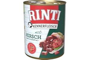 GENERISCH RINTI-Kennerfleisch Hundefutter 800g | alle Sorten u. freie Mengenwahl | Nassfutter | getreidefrei (Hirsch)
