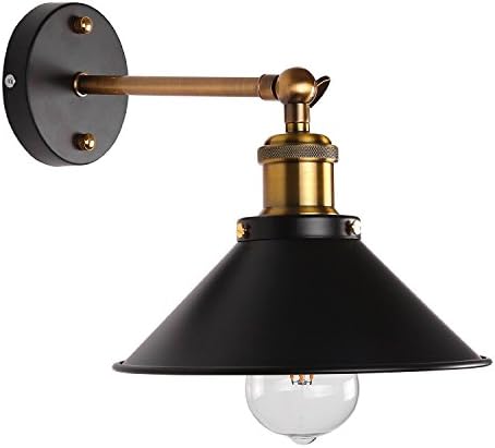 Modern Vintage Industrial Loft Metal Black Rustic Scone Wall Light Wall Lamp (Not Include Bulb)