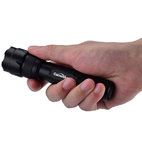 Canwelum Superhelle Hochleistungs CREE LED Taschenlampe, aufladbare Taschenlampe mit Smart Schwanz Knopfschalter mit 5-Mode-Controllern (Ein Komplett-Set mit Akku und Ladegeraet) - 6