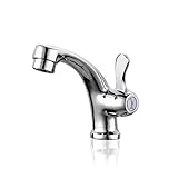 Material: Zinklegierung Inovey Wannen Waschbecken Armaturenbrett Hahn Einzel-Loch Haushalt Kalt Waschbeckenventil Vertikal Spülbecken Wasserhahn
