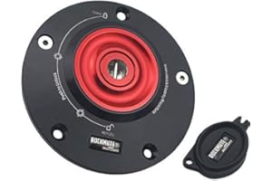 ROCKMUTE Bouchon de réservoir de carburant pour moto Kawasaki ER6N ER6F Z750 Z800 Z1000 Z1000SX Ninja 1000 Ninja 650R ZX-6R ZX6R ZX10R ZX14R ZZR1400 GTR1400 VULCAN S 650 Antivol de sécurité Rouge