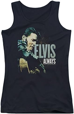 Elvis Always The Original Juniors Tank Top (Black, Small)