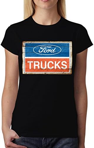 Ford Truck Logo Classic Women T-shirt Black 3XL