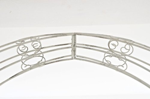 CLP XXL Metall-Rosenbogen TOSKANA, extra breit = 250 cm, Höhe 292, Tiefe 45 cm antik weiß - 5