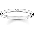 THOMAS SABO Damen Ring Aus Sterlingsilber 925 - Weiß Mit Steinen & Kaltemail, Elegant & Zeitlos