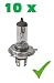 Produktbild PRAKTISCHES 10er SET! (Grundpreis: 2,55EUR/Stk) 10 x H4 24V 75/70W P43t Glühlampe Glühbirne Halogen-Scheinwerfer-Lampe Halogen-Lampe Auto-Lampe