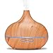 Produktbild Aroma Diffuser LY-05 500 ml Ultraschall Stumm Luftbefeuchter Aromatherapie Diffusor LED Farbe Nachtlicht Kein Wasser Auto Power Off Timer Funktionen Holzstruktur Home Office, Light wood grain