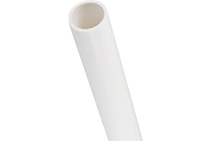 TA-VIGOR 28mm ID 32mm OD PVC Rigid Round Pipe, 0.5M Length Plastic Tube, High Impact Straight Duct Channel for DIY Decoration, Water Cooling System, Fish Tank, Decoration, Cable Sleeve, White