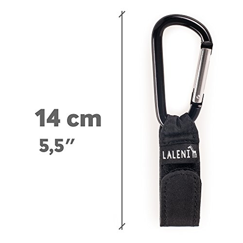 2er Pack Kinderwagenhaken | Kinderwagen Haken | Taschenhalter | Befestigungshaken Für Wickeltasche, Einkaufstasche | Karabiner mit Klettverschluss | Kinderwagenbefestigung | Stroller hooks von Paents - 7