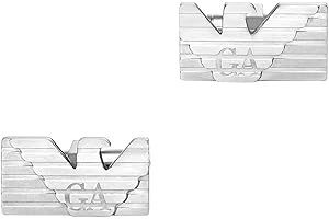 Emporio Armani Gemelli da polso da uomo in acciaio inossidabile
