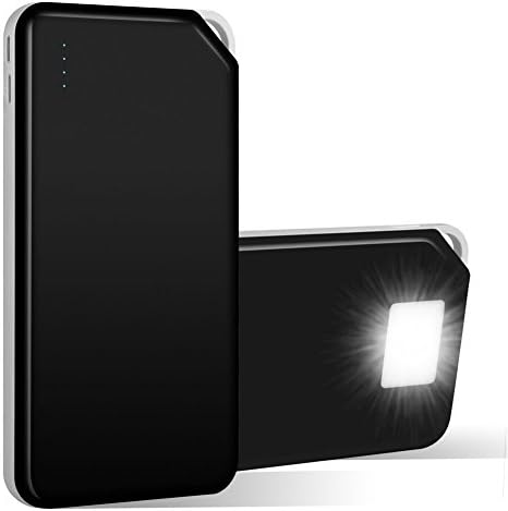 12000mAh Power Bank, Dual USB Output ports Portable Charger Ultra-compact External Battery Pack,3 USB Input ports Phone Charger with LED for iPhone, Samsung, HTC, Huawei, Tablets and More(Black+gray)