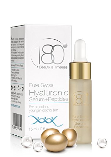 180 Cosmetics - THE VERY BEST Pure Swiss Hyaluronic Acid Serum W Peptides & Vitamin C (Super Strong) - No Needles Needed & Highest Concentration of Hyaluronic Acid Skincare Line - Designed to Fill Fine Lines & Wrinkles to Plump Smooth & Hydrate For Younger Looking Skin. Anti Aging - Anti Wrinkle - Instant Lift Solution - Strengthen- Face Lift - Tone - Rejuvenate - Facelift Health & Beauty Deals