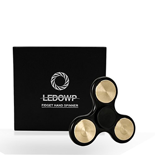 LEDOWP Fidget Finger Spinner Toys EDC ADHD Focus Ultra Durable High Speed Bearing 3-4 Min Long Time Spins (UPGRADED)
