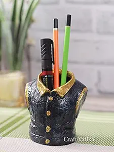 CraftVatika Men Shirt Decorative Showpiece Stylish Pen Stand Holder for Study Office Desk Table Girls Boys Kids