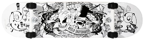 Oxelo Mid-Tattoo Skateboard (White)