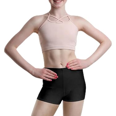 Pantaloncini Da Tennis Per Bambine Con Tasche - Elasticizzati, Traspiranti, Per Sport E Danza