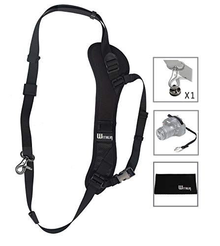 WITHLIN allong   professionnel photographie Set - sangle avec attache de s  curit   de prolonger pour appareil photo SLR DSLR  Canon Nikon Sony Pentax Olympus  etc      