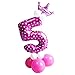Produktbild MagiDeal Zahlenballon mit Zahl 0-9 Latexballon Riesenzahl Luftballon Folienballon Baby Mädchen Dusche Party Kindergeburtstag Deko - Nummer 5
