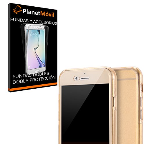 FUNDA DE SILICONA DELANTERA   TRASERA DOBLE 100  TRANSPARENTE IPHONE 6   6S