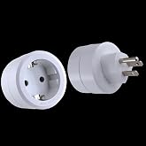tek-iş Amerikan Tip Fişe &Ccedil;evirici Seyahat Adapt&ouml;r&uuml; - Beyaz, 16 A, 100 - 250 V, C/E/F (T&uuml;rkiye) - B (Amerika) Fişi