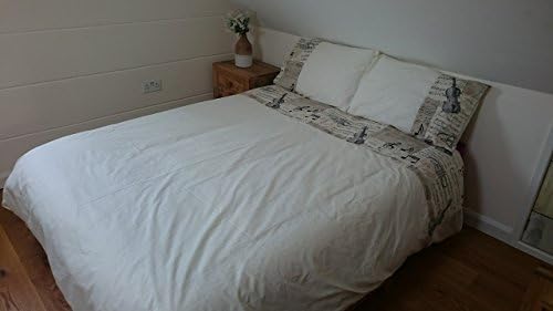 King Size Duvet Cover Fully Opening with Zip on Three Sides, Two Matching Pillowcases