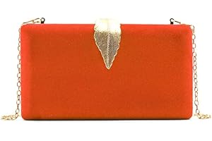 MODELISA - Bolso De Mano Clutch Fiesta Noche Hoja De Adorno Mujer
