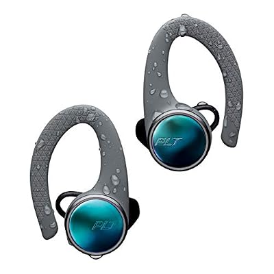 Plantronics BACKBEAT FIT 3100 Bluetooth - Écouteurs sportifs, intra-auriculaires, IP57 avec boîtier de charge, gris