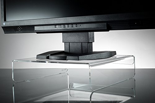 E6 Ergonomische Monitorerhöhung 25,5 x 25 x 6 cm BxTxH Acrylglas klar Monitorständer - 2