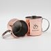 Produktbild Original Design Moscow Mule Kupfer-Becher, 2er-Set | Cocktail-Krug mit 450ml Füllmenge | Ideal für eiskalte Gin- und Vodka-Longdrinks