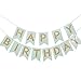 Produktbild JoyFan Happy Birthday Banner Party-Dekorationen vielseitig schöne Schwalbenschwanz-Wimpelkette Fahne Girlande mintgrün