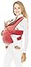 Wallaboo Infant Baby Carrier Cross, Font Carrier - Newborn, Poppy Red