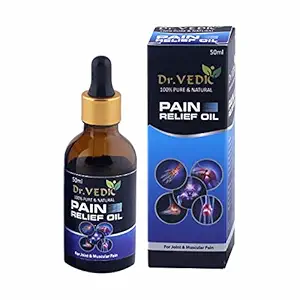 Dr.Vedic Ayurvedic Pain Relief Oil For Joint Pain, Body, Back, Knee and Legs, (50ml)