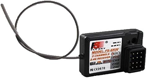 Genonaute Flysky 3 Channel 2.4g Gr3e Fs-gr3c Gt3b Gt2 Receiver for Rc Car(Black)