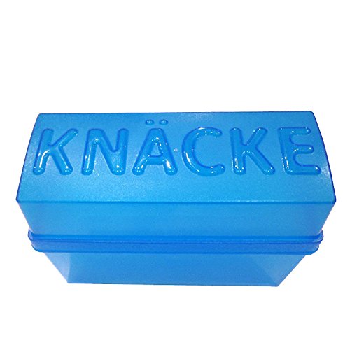 Knäckebrotdose Knäckebrotbox, Kunstoff, blau-transparent, 1 Stück